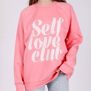 SOLD NWT S/M Self love club sweater by brunette the label